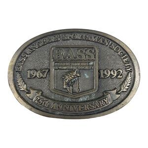 Bass Anglers Sportsman‎ Society Fishing Fish 1992 Vintage Belt Buckle